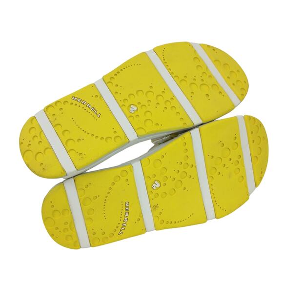Merrell SZ 10 Astral Slide White & Yellow Waterproof Sandals - Picture 7 of 8